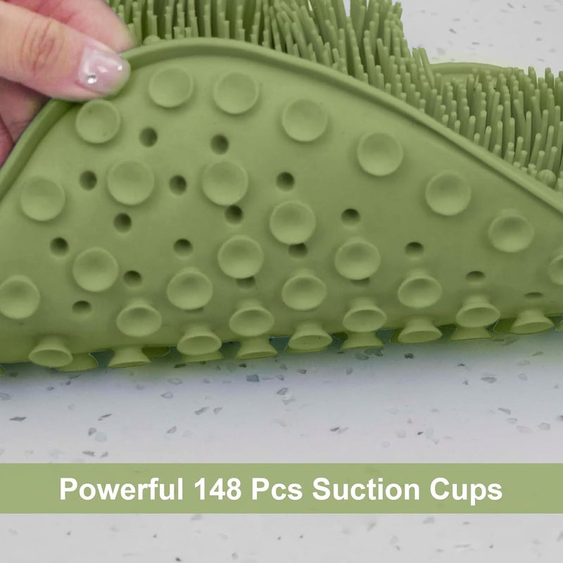 BESKAR XL Large Foot Scrubber Mat for Use in Shower - Shower Foot Cleaner to Eliminate Calluses Dead Skin, Foot Massager Mat for Men & Women to Soothe Achy Feet, Non Slip Suction Cups - Image 3